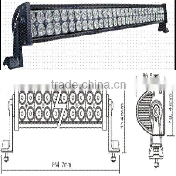 60pcs*3w high intensity Epsitar Leds offroad led bar light