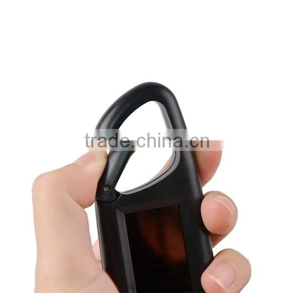 Personalized Light Solar Power Key Chain Flashlight With 2 LED
