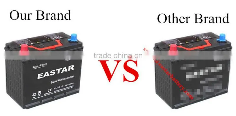 Maintenance Free 55D23L 12v 60Ah Car Battery JIS Standard