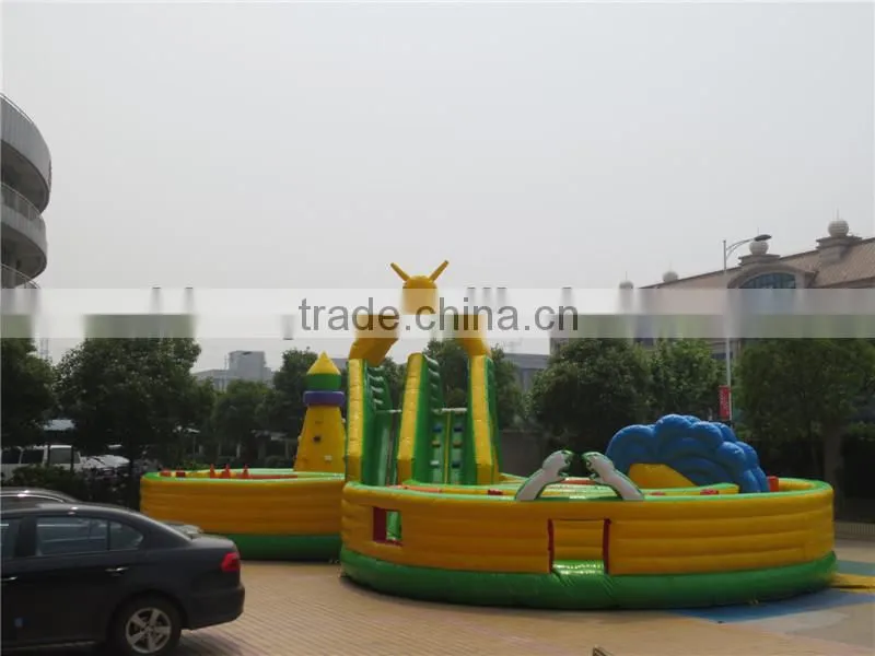 Commercial grade rainbow inflatable obstacle course