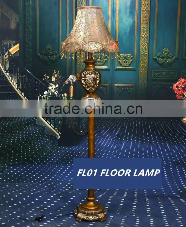 Hot sell European style wooden Floor lamp For Villa ,hotel