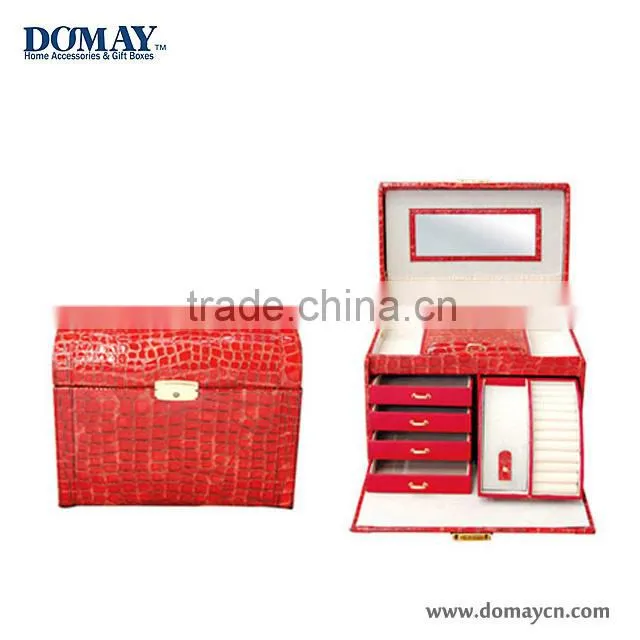 high end handmade leatherette jewelry box, packaging box