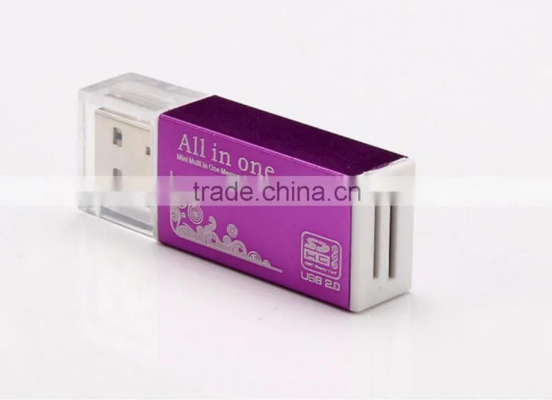 All in One Aluminium Memory Micro SD SDHC TF MS M2 Card Reader