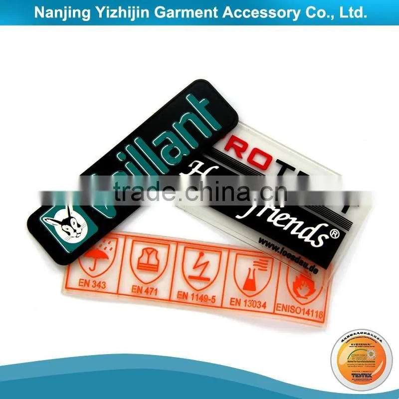 Eco-friendly well made cheap shining embossed label for clothing