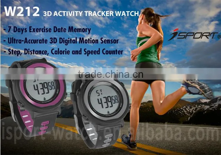 Healthy Living Sports Wrist Pedometer with Stopwatch
