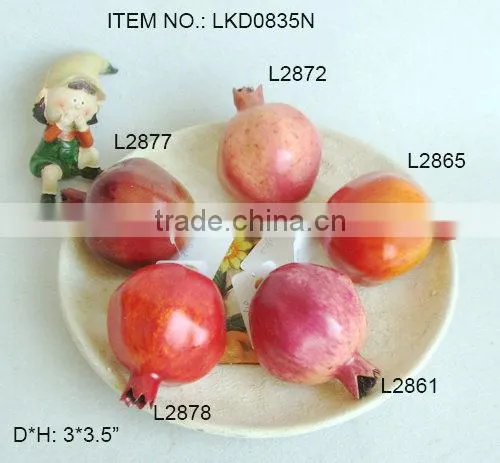 Real color artificial foam pomegranate fruits in assorted size and shapes for display decoration