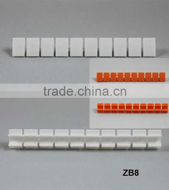 ZB4 ZB6 ZB8 10B Blank Strip Markers for DIN Rail Mounted Terminal Blocks Spacing (Pack of 10)