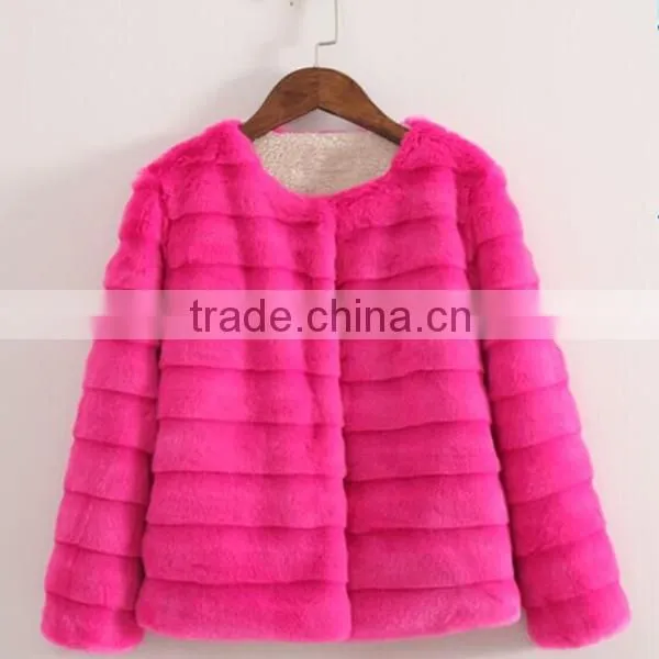 girls wholesale pink fur jacket, fur lined jacket
