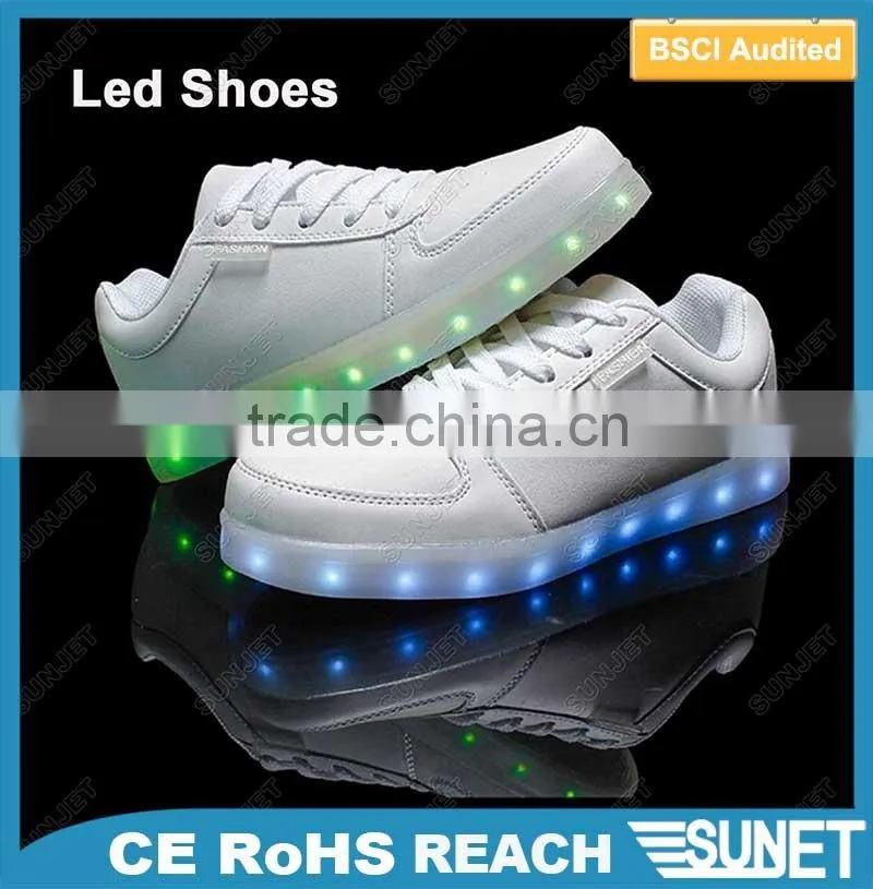 2016hot sale light fashion high top night runner led shoes