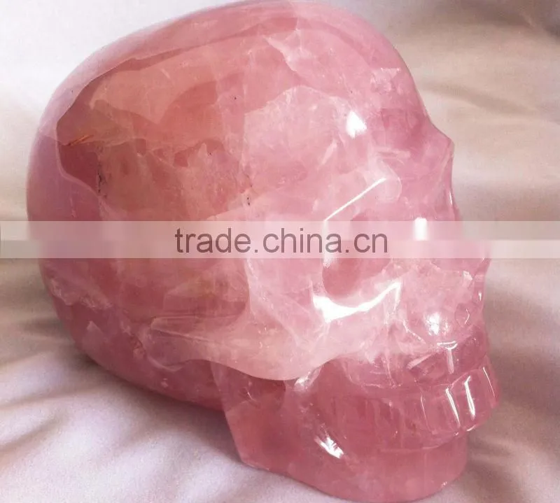 Top Quality Rose Quartz Cranium Crystal Skull