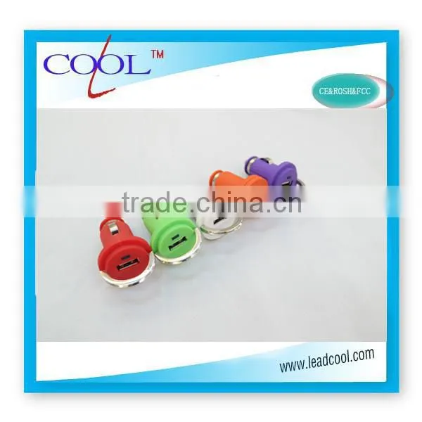 Multipurpose Colorful Dual USB Car Charger for iPad and Smart Phone