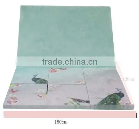 Tower shape paper cube with silk ribbon by shrink film memo pad