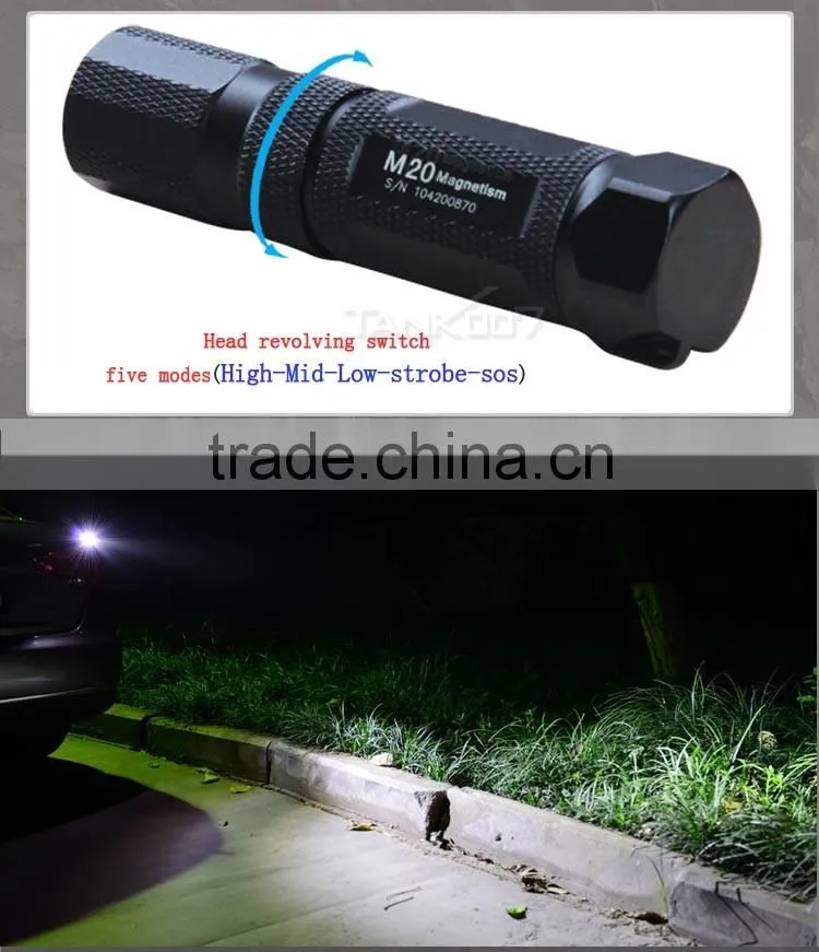 Tank007 M20 waterproof camping torch magnetic working flashlight