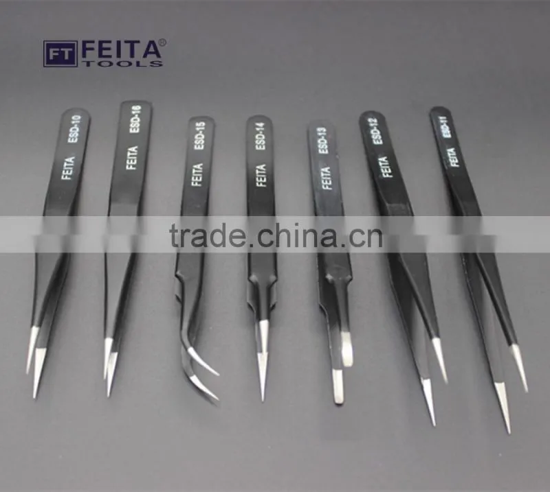 hot selling stainless steel ESD Tweezers manufacturing/tweezers eyelash extension esd TWEEZERS
