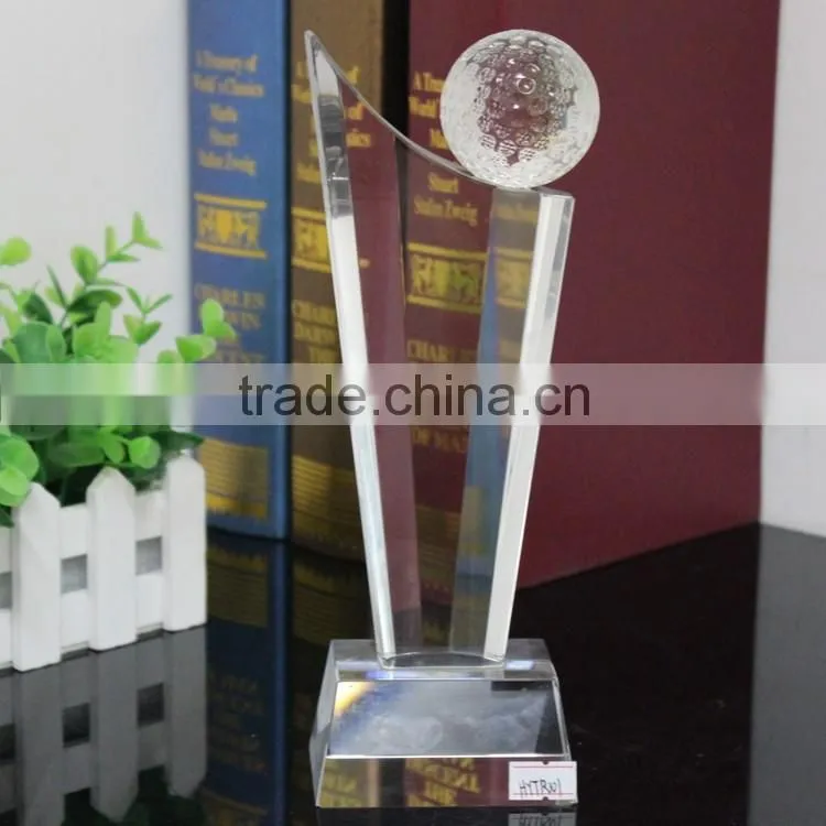 2016 new crystal custom glass trophy award