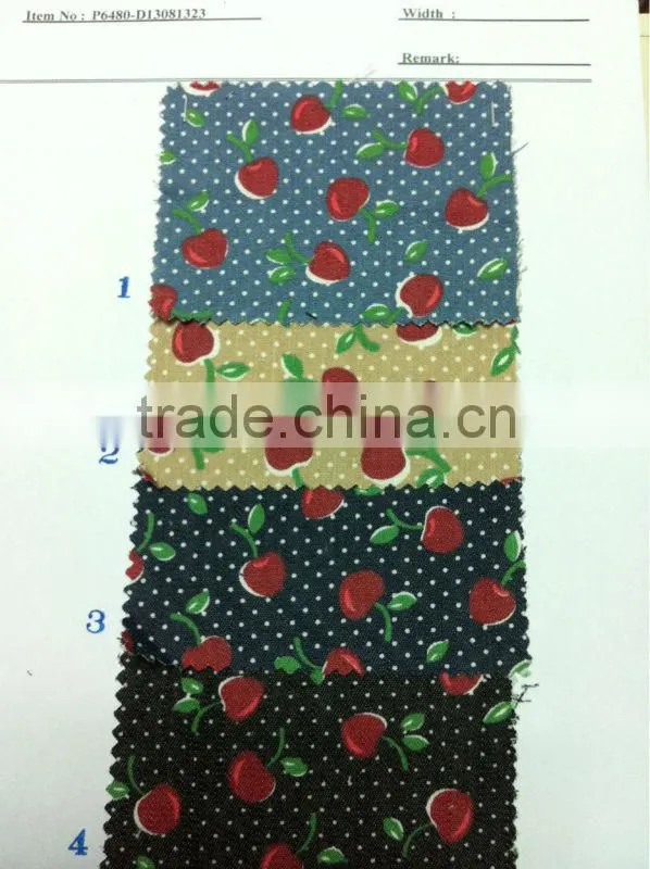 cotton spandex denim printed fabric:P6480-D13081323