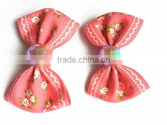 New design cute cotton fabric flower children hair clip set NCA160314