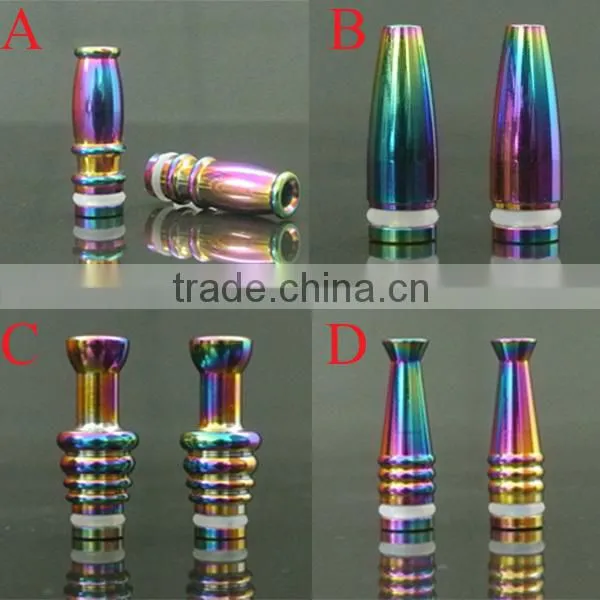 various shape and color 510 ecig drip tip rainbow drip tip