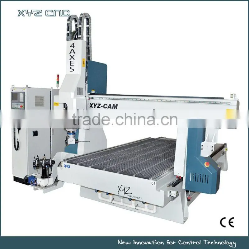 XYZ-CAM Four Axis CNC Router 3D Moulds composite resin,foam, wood P4-1325