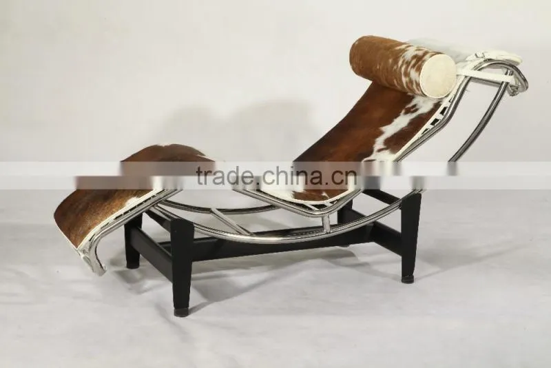 Replica designer furniture China manufacturer living room LC4 leather chaise lounge chairs
