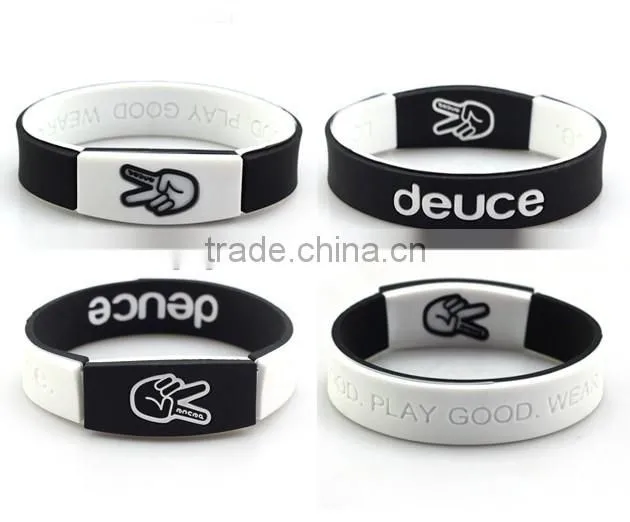 Hot selling jewelry string color silicone bead bracelets
