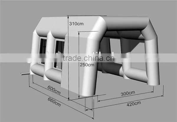 Super quality white color inflatable paint booth / inflatable car garage tent