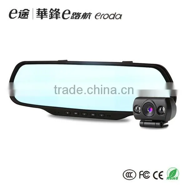 Andriod car mirror car gps navigation with wireless rearview camera support blutooth and recording