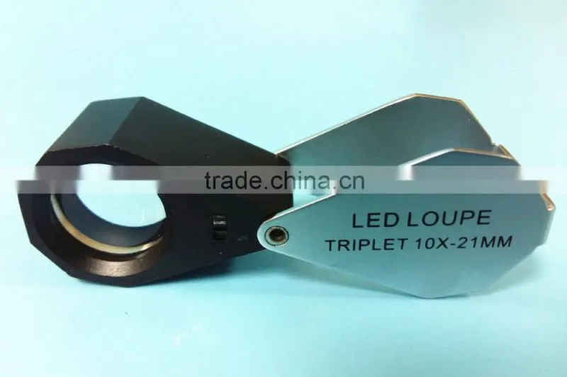Pocket Size 10X Loupe with White LED Ligh