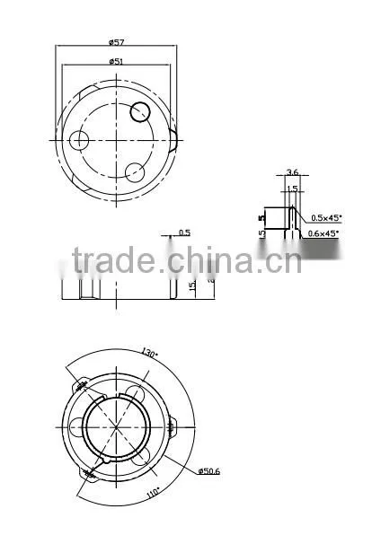 FBUT5716 New product specific 57mm 100dB 15Vp-p passive buzzer (FBELE)