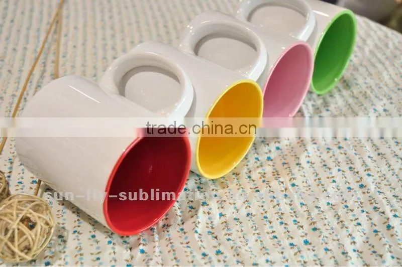 Sublimation Ceramic Inner Color Printed Mug Yellow (SFS-MG02)
