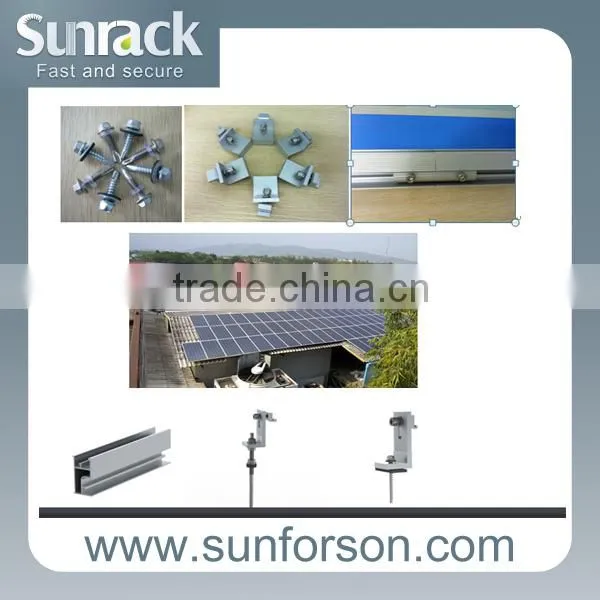 SFS tin roof solar panel mounting rack aluminum mount kit