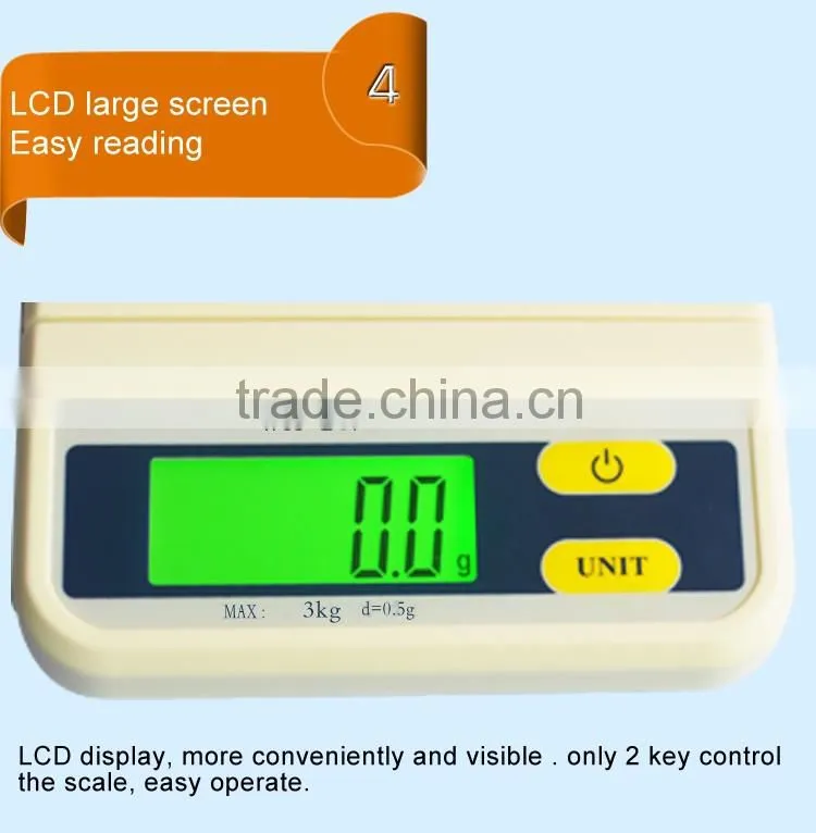 Factory direct sale easy carry slim design cooking food kitchen scale