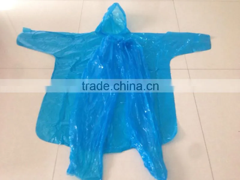 one time disposable pocket raincoat with promotional stocking