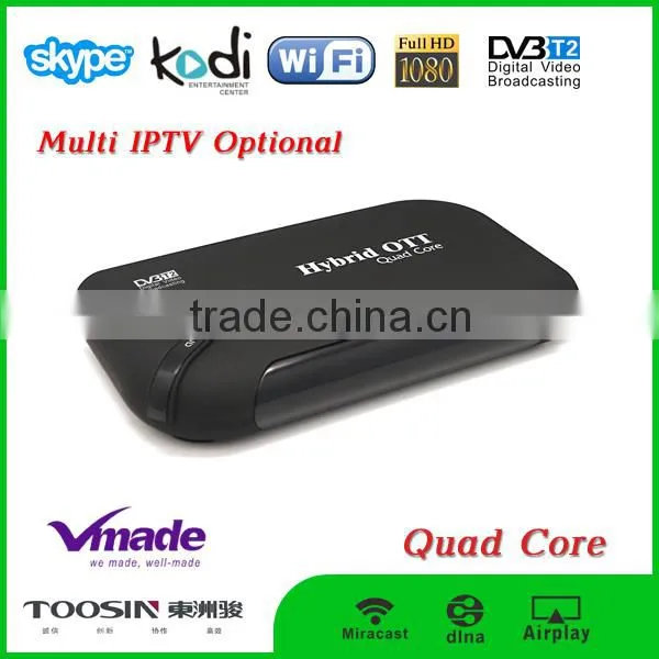 NEW!!!AMLOGIC S805 QUAD CORE ANDROID DVB-T2 COMBO STB