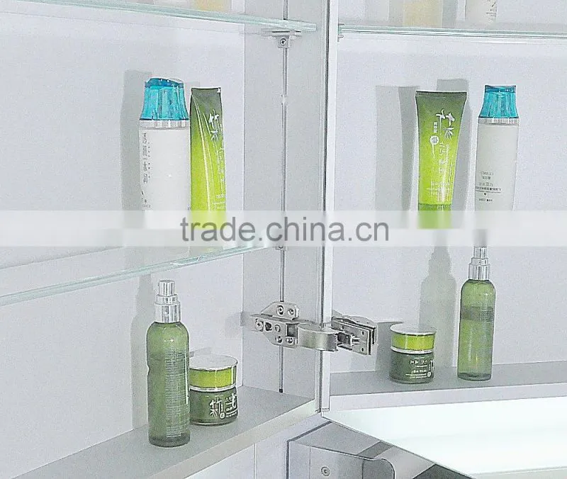 Engineering project LED bathroom mirror with backlights and glass storege cabinet