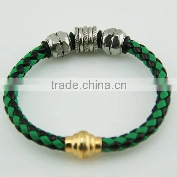 Magnetic bracelet mens PU leather bracelet-BL6967