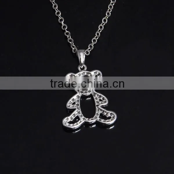 Silver plated diamond pendant/clear zircon pendant/fashion custom pendant
