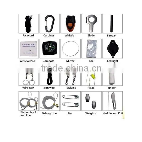 550 paracord survival bag for belt, survival cheap tools bag