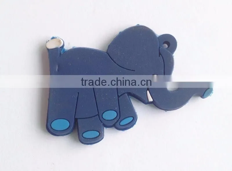 Elephant Shaped Cute Custom Soft Rubber Key Chain Wholesale PVC Key ring