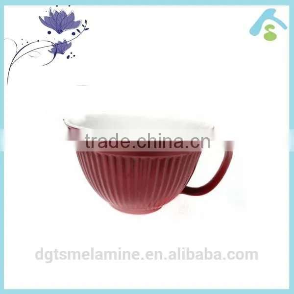 manufacture melamine mixing bowl with handle in china