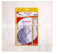 4 Pieces students Plastic Ruler Set/geometry set/school geometry set