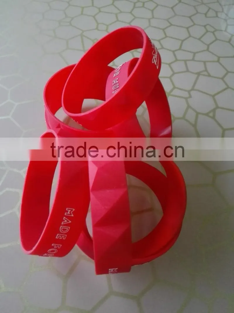 Cheap Custom Shape Silicone Bracelets