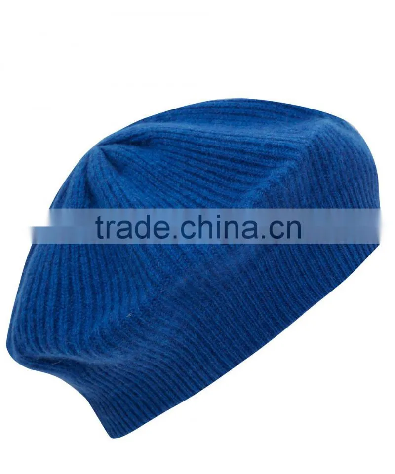 Fashion knitted cotton beret with visor