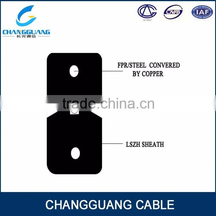 Hot Sale !Changguang FTTH GJXFH single/multimode 50 125 fiber optical cable FRP lszh G652d China