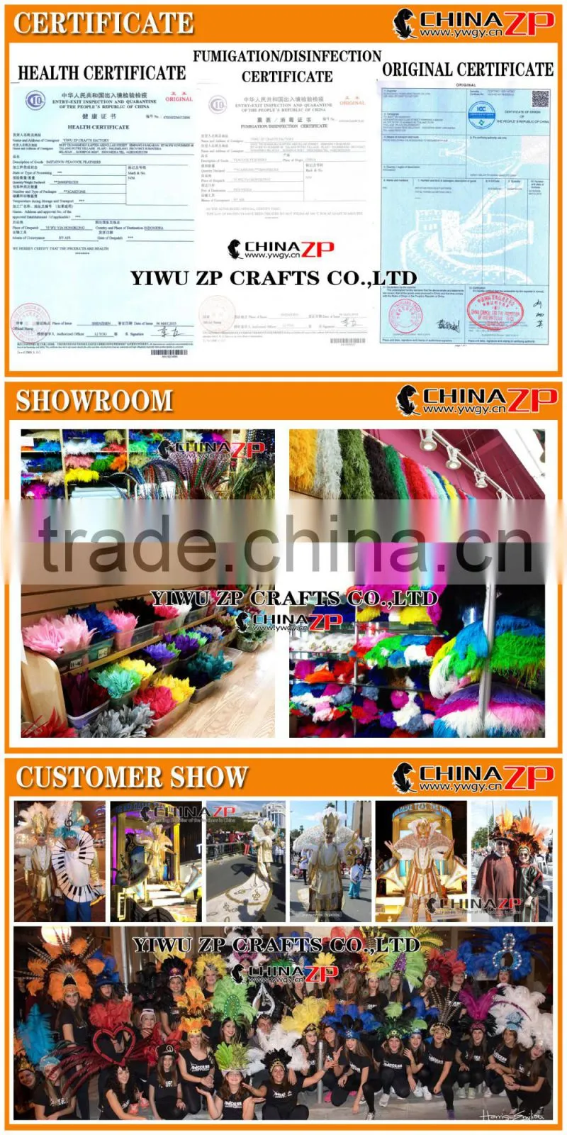 ZPDECOR Wholesale Cheap Bulk Pink Half Dipped Bicolourable Turkey Feathers for Fashion Decorations