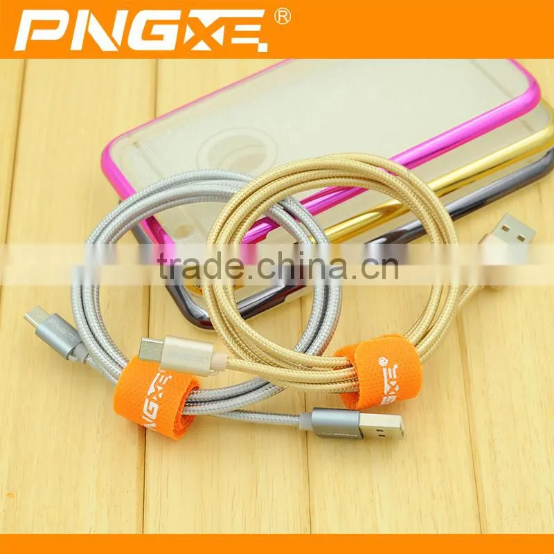 PNGXE High quality colorful micro braided usb cable fast charging data cable for iphone charger cable cable cable manufacturer