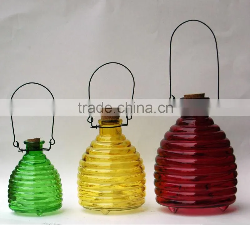 Glass wasp trap with metal handle wholesale