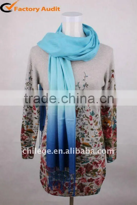 high quality 50%cashmere50%silk blend scarf shawl wrap