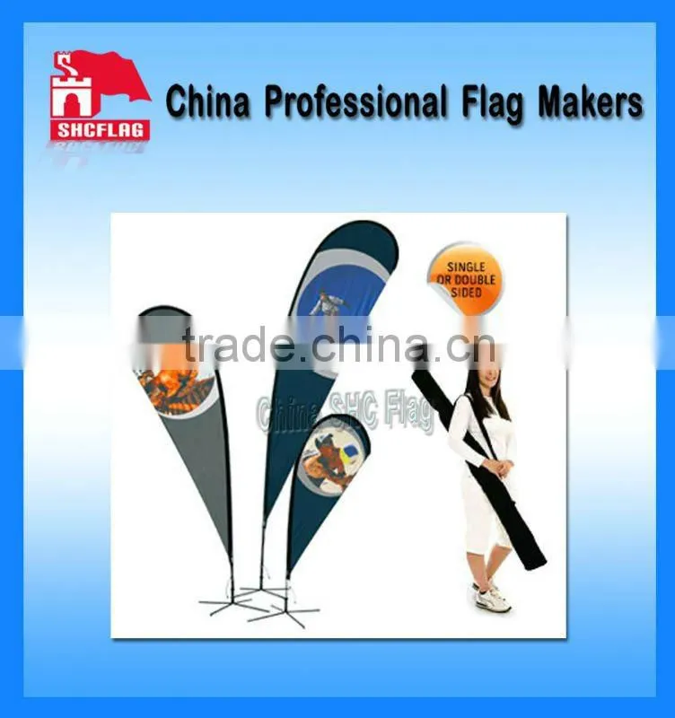 NO MOQ custom beach flag pas cher