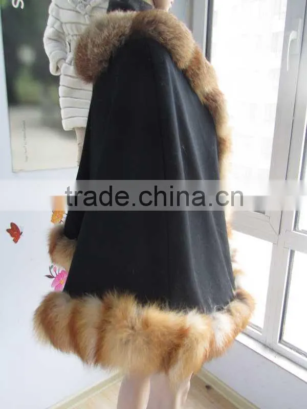 red fox fur cape shawl